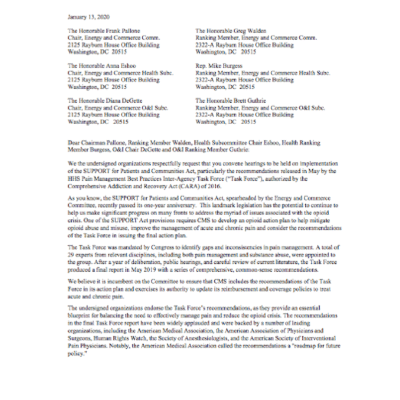 U.S. Pain spearheads joint letter to Congress from 30 patient and professional groups