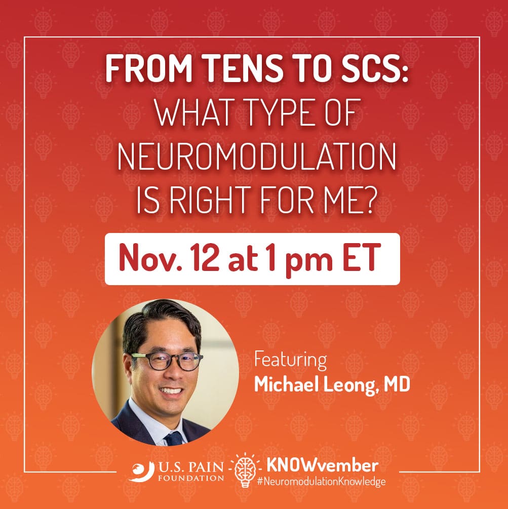 What type of neuromodulation is right for you? Find out Nov. 12!